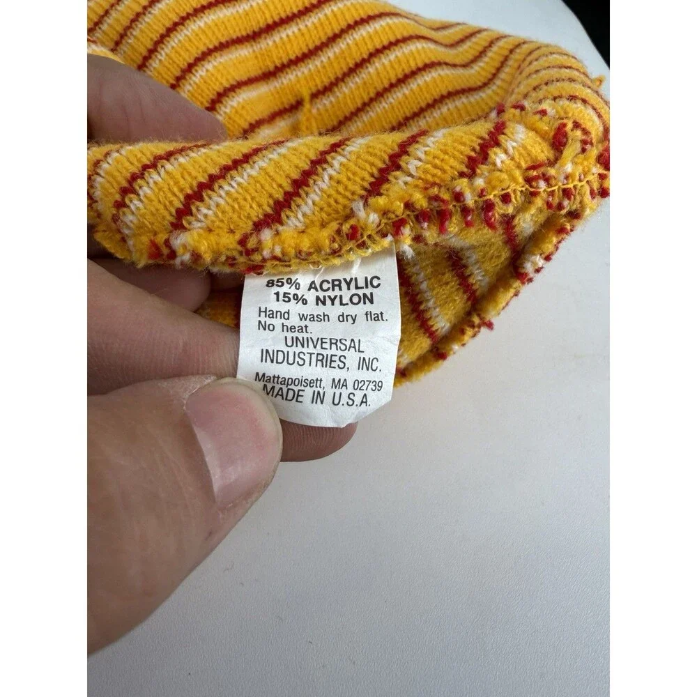 Vintage Taz Looney Tunes Kansas City KC Beanie Winter Knit Hat 90's